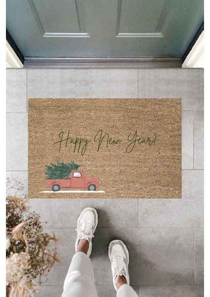Modern Baskı - Happy New Year 2 - Karşılama Kapı Önü Paspası