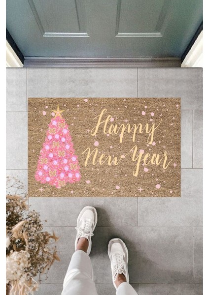 Modern Baskı - Happy New Year 6 - Karşılama Kapı Önü Paspası