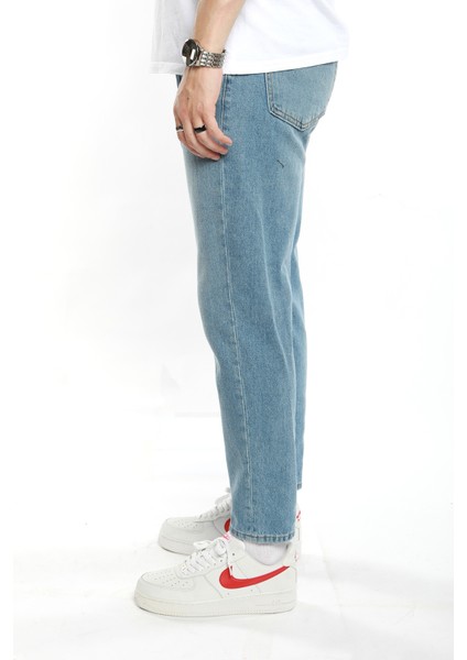 Taşlamalı Mavi Boyfriend Jeans Pantolon fırsatları