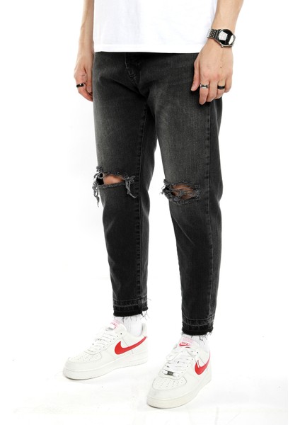 Antrasit Dizi Yırtık Boyfriend Jeans Pantolon fiyatları