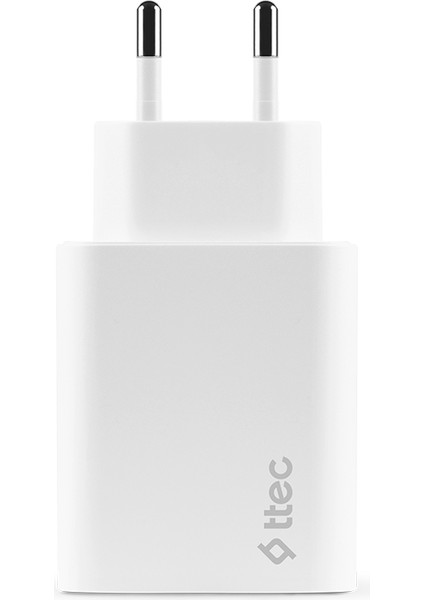 Ttec Smartcharger Duo Pro Gan 50W Pd Seyahat Hızlı Şarj Aleti Usb-C + Usb-C