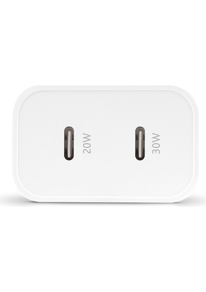 Ttec Smartcharger Duo Pro Gan 50W Pd Seyahat Hızlı Şarj Aleti Usb-C + Usb-C