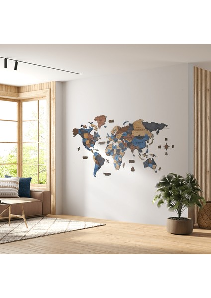 Leo Ahşap Dünya Haritası modelleri