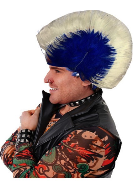 Mohican Mohawk Punk Peruk - 70 Li 80 Li Yıllar Peruk Model 9 Clz