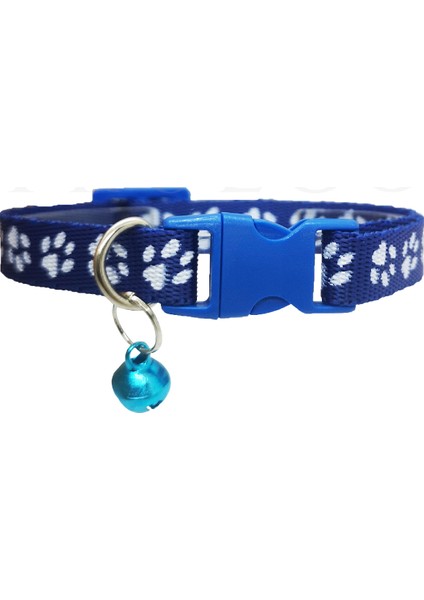 Pati Desen Kedi ve Köpek Boyun Tasması Mavi