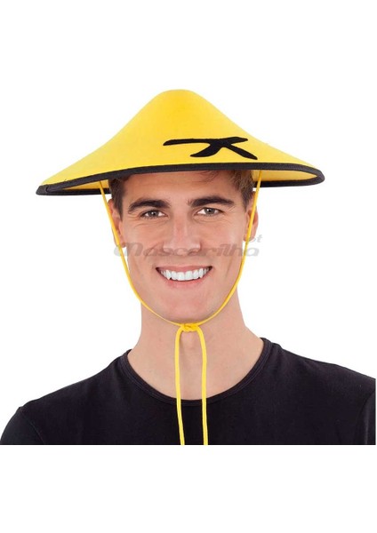 Japon Şapkası Çinli Şapkası Sarı Renk Clz