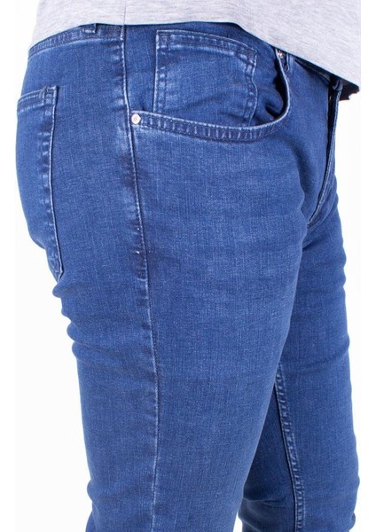 Perm 9133-157 Mavi Düşük Bel Dar Paça Erkek Jeans Pantolon modelleri