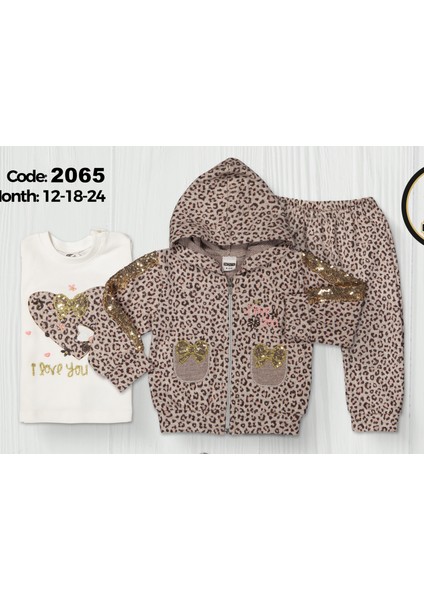 Leopar Desenli 3lü Kız Takım