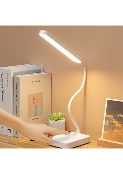 Buffer® Ince Uzun Usbli Dokunmatik 3 Kademeli 360 Derece Özel Göz Korumalı LED Lityum Masa Lambası