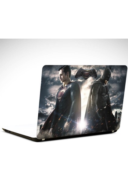Batman Süperman Laptop Sticker