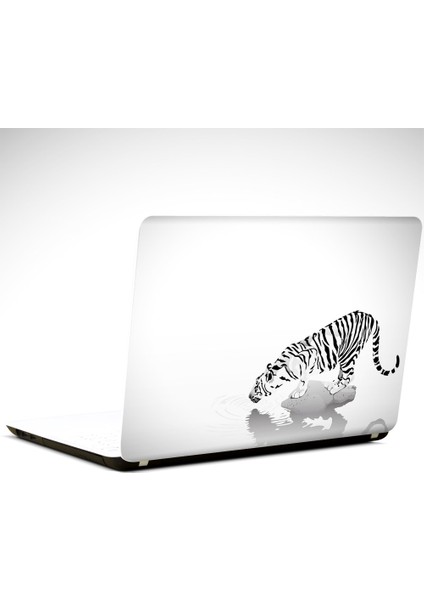 Kaplan Siyah Beyaz Laptop Sticker