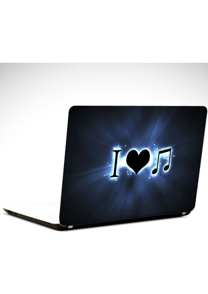 I Love Music Laptop Sticker