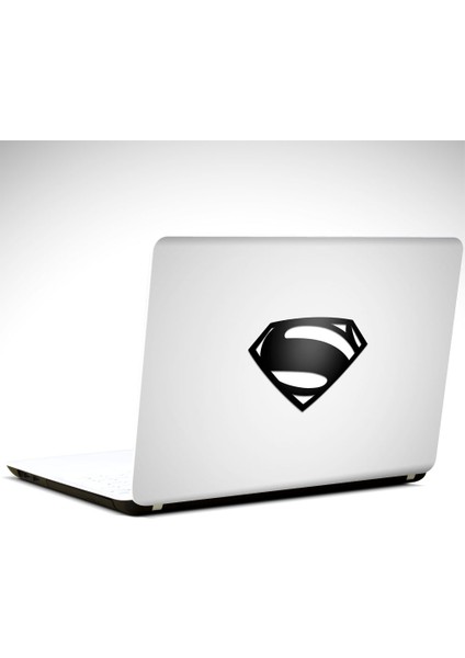 Süperman Siyah Laptop Sticker