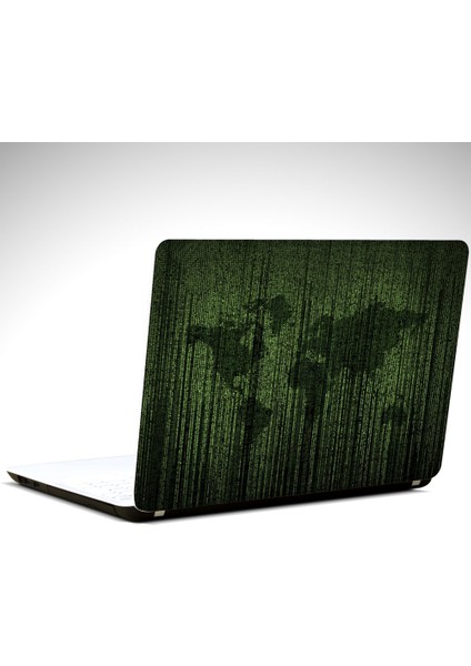 Matrix Dünya Haritası Laptop Sticker