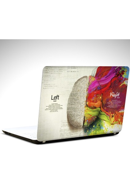 Sağ ve Sol Beyin Laptop Sticker