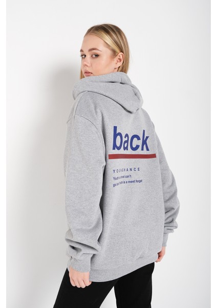 Kadın The Back Baskılı Oversize Sweatshirt