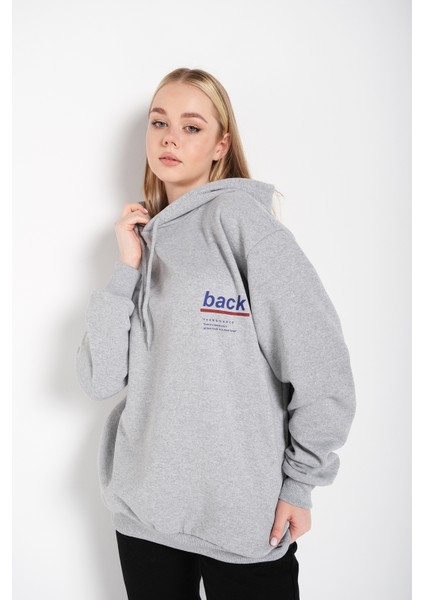 Kadın The Back Baskılı Oversize Sweatshirt