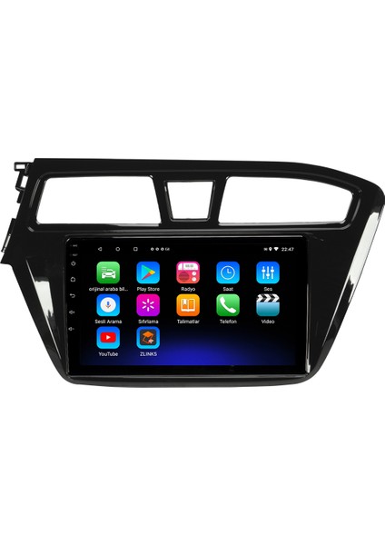 Hyundai I20 Android 12 Kablosuz Carplay Navigasyon Multimedya Ekran Teyp - MY-0609W-HYUNDAİ I20