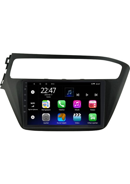 Hyundai I20 Android 12 Kablosuz Carplay Navigasyon Multimedya Ekran Teyp - MY-0609W-HYUNDAİ I20
