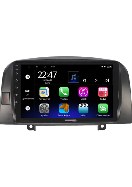 Hyundai Sonata Android 12 Kablosuz Carplay Navigasyon Multimedya Ekran Teyp - MY-0609W-HYUNDAİ Sonata