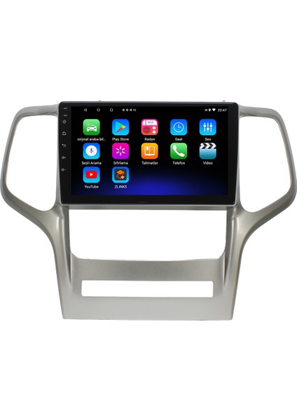 Jeep Cherokee Android 12 Kablosuz Carplay Navigasyon Multimedya Ekran Teyp - MY-0609W-JEEP Cherokee