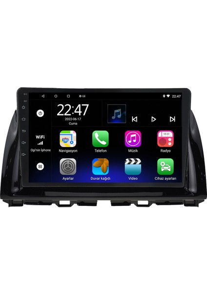 Mazda 6 Android 12 Kablosuz Carplay Navigasyon Multimedya Ekran Teyp - MY-0609W-MAZDA 6