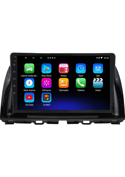 Mazda 6 Android 12 Kablosuz Carplay Navigasyon Multimedya Ekran Teyp - MY-0609W-MAZDA 6