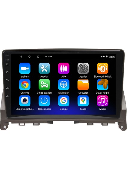 Mercedes C180 Android 12 Kablosuz Carplay Navigasyon Multimedya Ekran Teyp - MY-0609W-MERCEDES C-180
