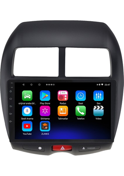 Mitsubishi Asx Android 12 Kablosuz Carplay Navigasyon Multimedya Ekran Teyp - MY-0609W-MİTSUBİSHİ Asx