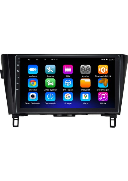 Nissan Qashqai X-Trail Android 12 Kablosuz Carplay Navigasyon Multimedya Ekran Teyp - MY-0609W-NİSSAN Qashqai X-Trail
