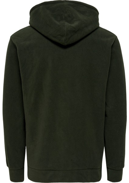 Only & Sons Kapüşon Yaka Koyu Gri Erkek Sweatshirt 22022626_ONSNIKOLAI Reg Fleece Hood