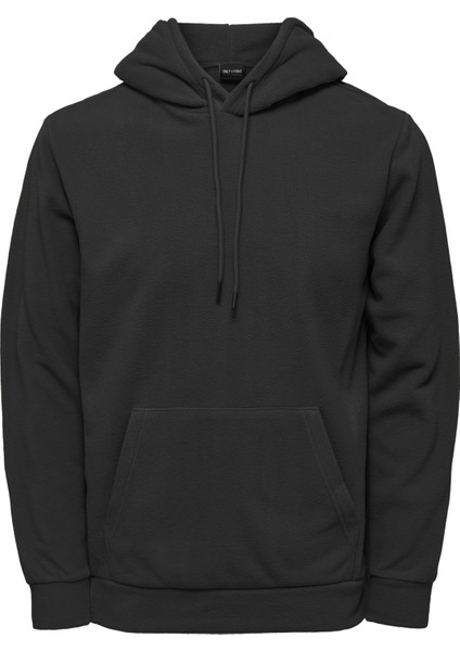 Kapüşon Yaka Siyah Erkek Sweatshirt 22022626_ONSNIKOLAI Reg Fleece Hood