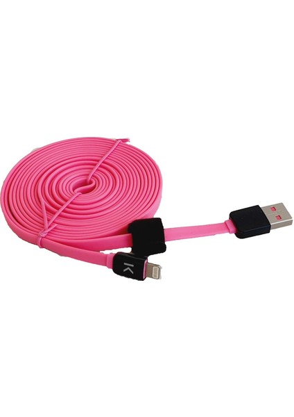 Lightning Şarj Data Kablosu 3mt Pembe