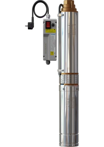 4SDM310 4 Inch Paslanmaz Dalgıç Pompa Monofaze (220V) 1hp (Panolu, 30 M. Kablolu)