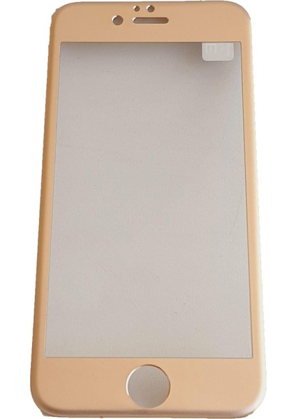iPhone 6/7/8 Uyumlu Metal Kenarlı Cam Koruyucu Gold modelleri