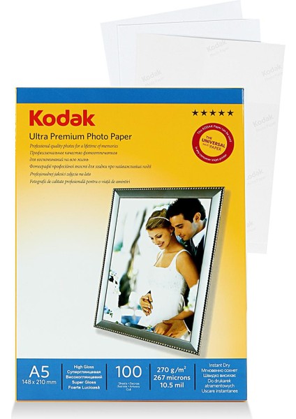 Photo Paper A5 Glossy-Parlak (15X21-100'LÜK) 270G