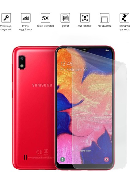 Samsung Galaxy A10 Ekran Koruyucu Tam Kaplayan Esnek Kırılmaz Nano Temperli