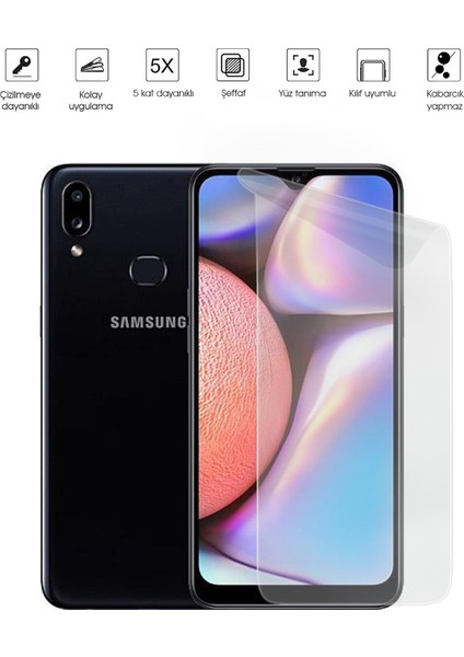 Samsung Galaxy A10S Ekran Koruyucu Tam Kaplayan Esnek Kırılmaz Nano Temperli