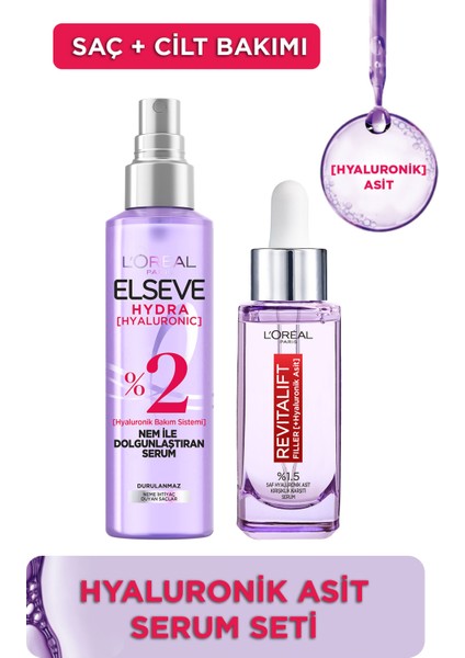 L'oreal Paris Hyaluronik  Serum + Revitalift Filler Serum Seti