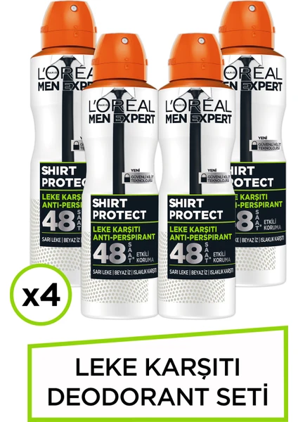 4'Lü Men Expert Shirt Protect Deodorant Seti