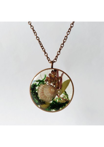 Özel El Yapımı Terrarium Tasarım Reçine Kadın Kolye