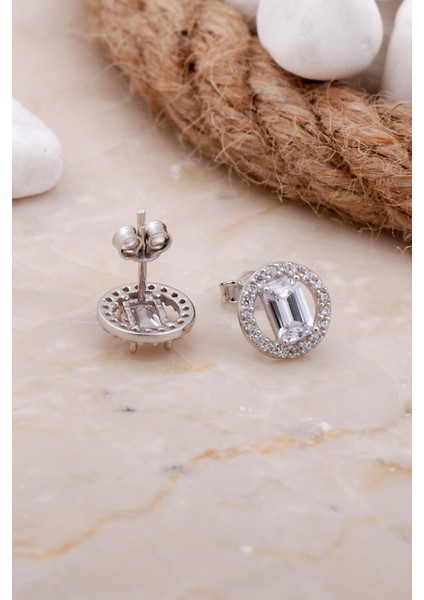 Baget Rodyumlu Gümüş Küpe 5815 fiyatları