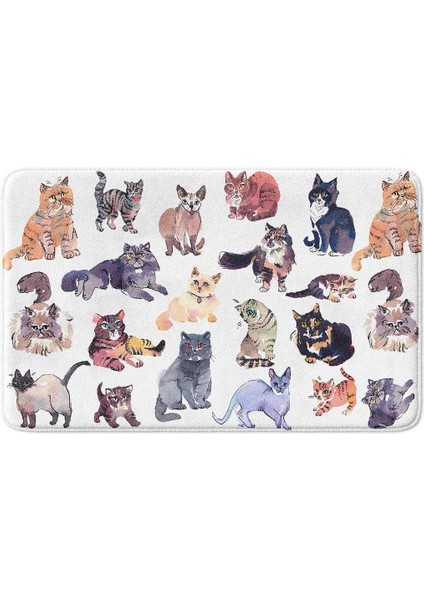 Sevimli Tasarımlı Mikrofiber Banyo Paspası, Kaymaz Taban, Makinede Yıkanabilir (50x80 Cm) fiyatları