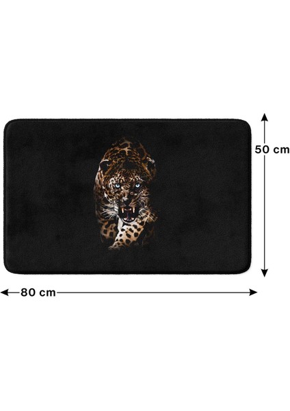 Sevimli Tasarımlı Mikrofiber Banyo Paspası, Kaymaz Taban, Makinede Yıkanabilir (50x80 Cm)