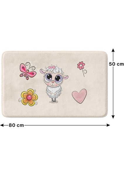 Sevimli Tasarımlı Mikrofiber 2'li Takım Banyo Paspası, Kaymaz Taban, Makinede Yıkanabilir (40x60 Cm - 50x80 Cm) modelleri