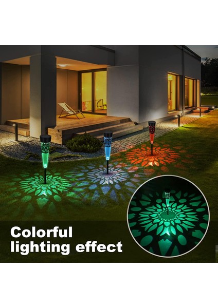 Teknoloji 2 Li Paket Rgb Çok Renkli Güneş Yolu Güneş Enerjili Bahçe Aydınlatma Solar Bahçe Süsü fiyatları
