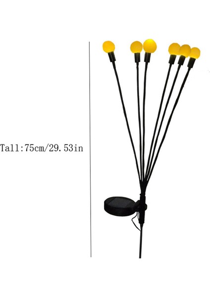 Teknoloji 2 Li Paket 6 Top LED Güneş Enerjili Bahçe Aydınlatma Solar Bahçe Süsü fırsatları