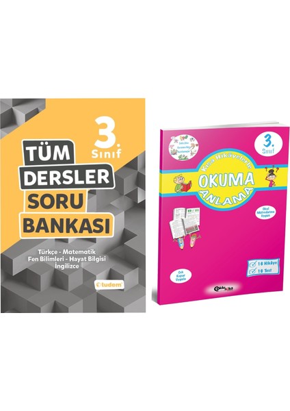 Tudem Yayınları 3. Sınıf Tüm Dersler Soru Bankası + Okuma Anlama Kitabı