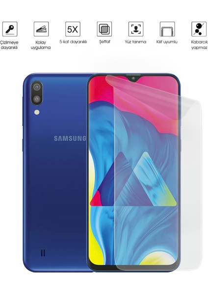 Kip GSM Samsung Galaxy M10 Ekran Koruyucu Tam Kaplayan Esnek Kırılmaz Nano Temperli