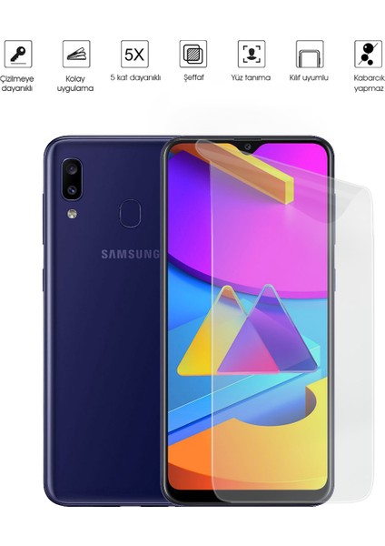 Samsung Galaxy M10S Ekran Koruyucu Tam Kaplayan Esnek Kırılmaz Nano Temperli